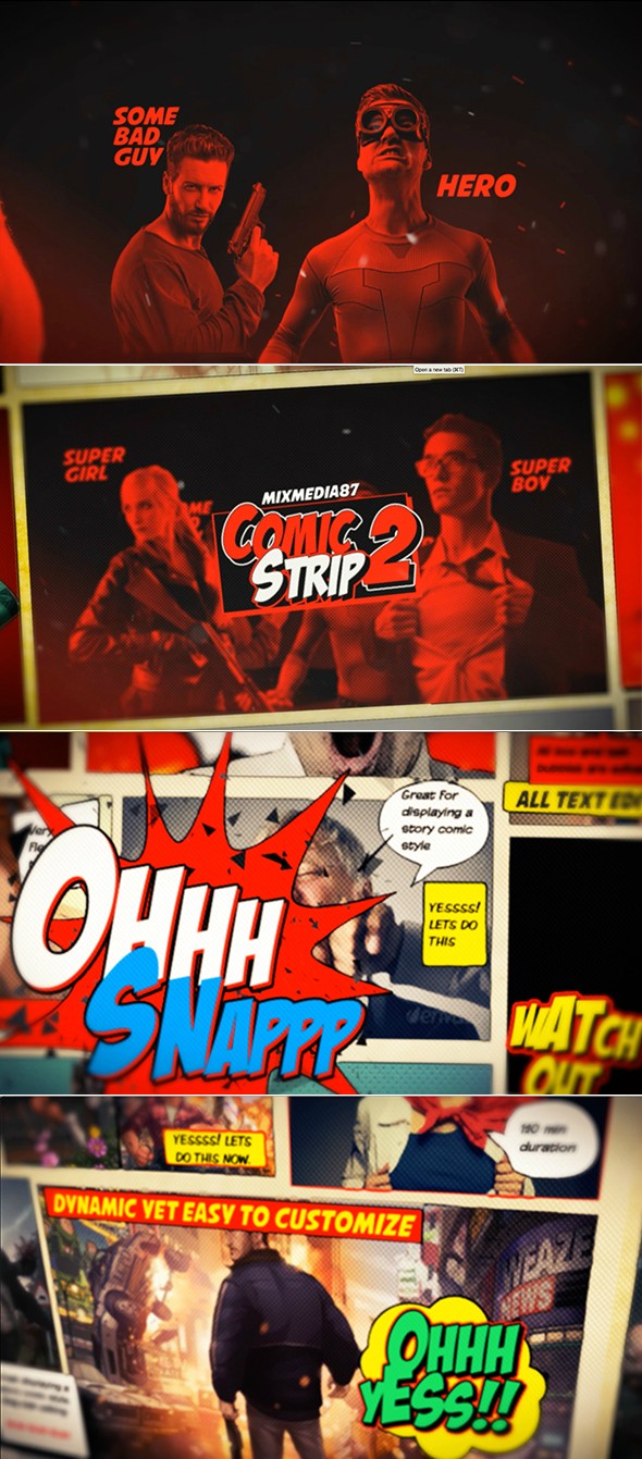 comic strip 8635917 videohive free download after effects templates