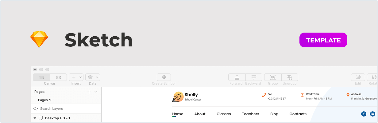 SHELLY – SCHOOL TEMPLATE FOR SKETCH