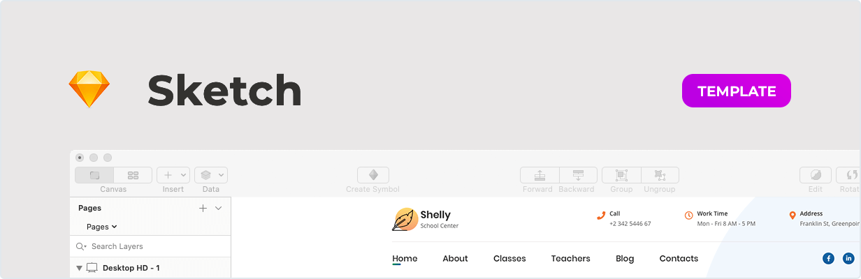 Shelly – School Template for Sketch