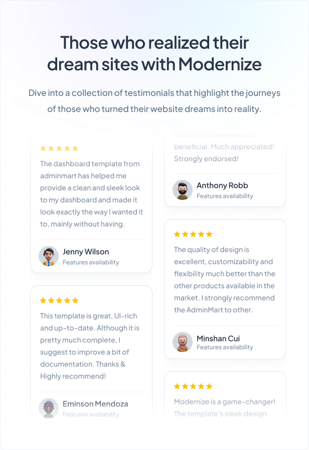 Modernize Bootstrap 5 & React MUI Admin Dashboard - 8