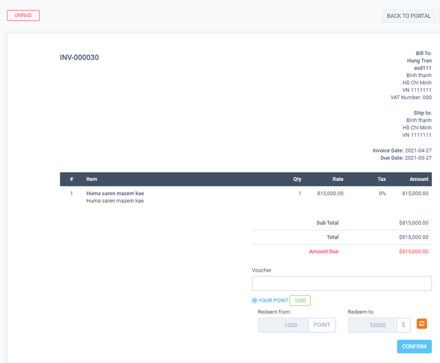Customer Loyalty & Memberships for Perfex CRM