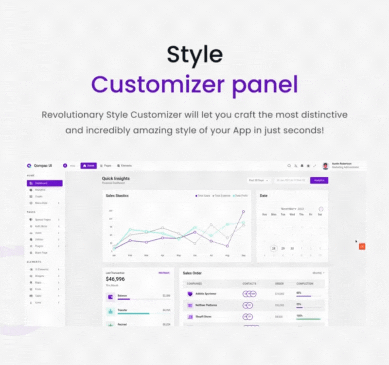 Qompac UI -  Admin Dashboard Template - 17
