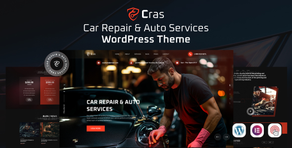 Cras - Car Repair & Auto Services WordPress Theme - Business Corporate