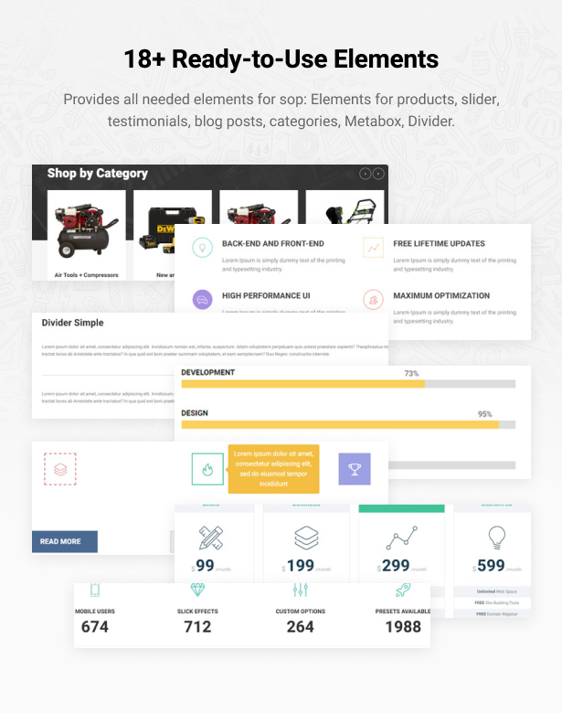 Allegro Equipment Elementor WordPress Theme Elements