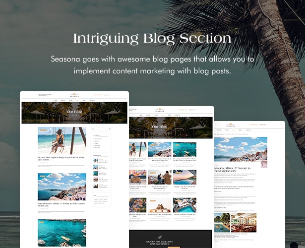 seasona - hotel resort booking wordpress theme blog