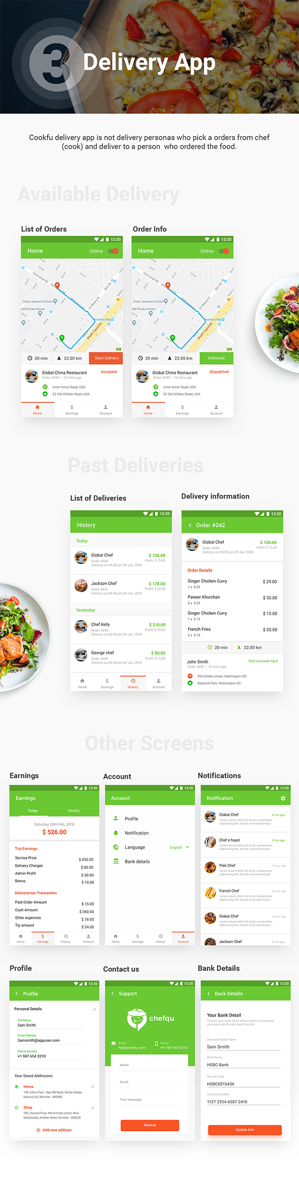 Food Delivery App & Food Ordering App|Android + iOS App Template|3 Apps| Multi Restro Cookfu (IONIC) - 6