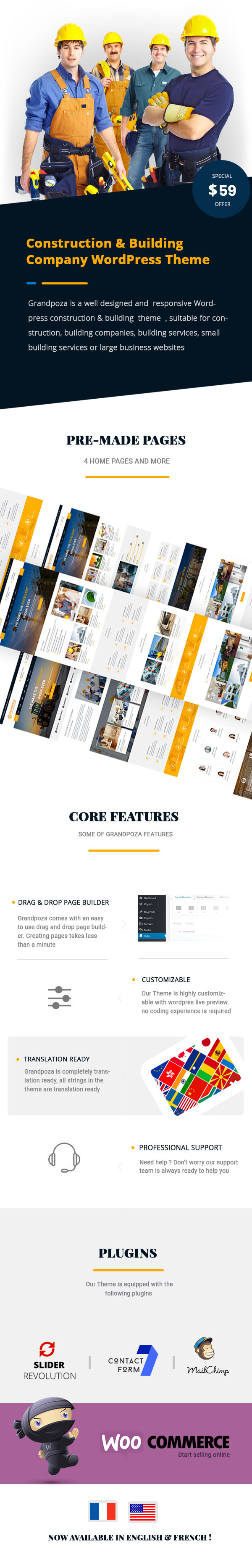 Grandpoza - Construction WordPress Theme - 1