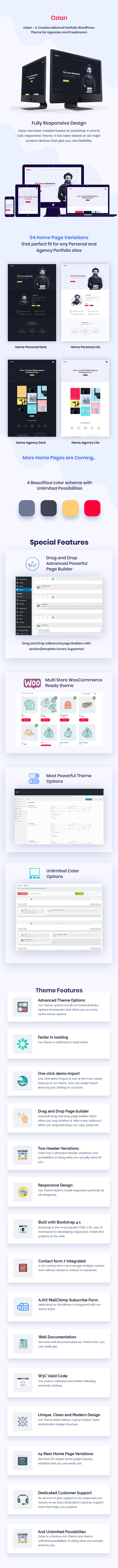 Ozlan - A Creative Minimal Portfolio WordPress Theme for Agencies and Freelancers