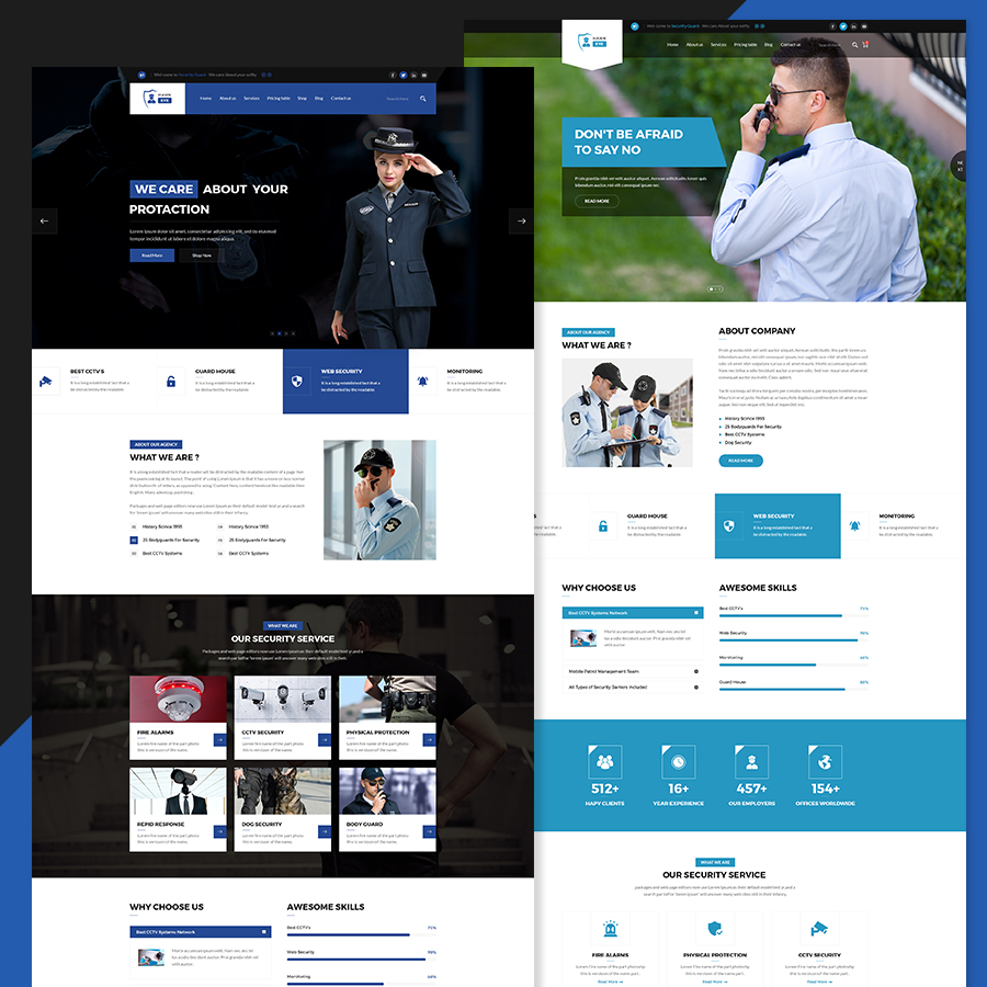 Hawkeye - Security Service PSD Template - 1