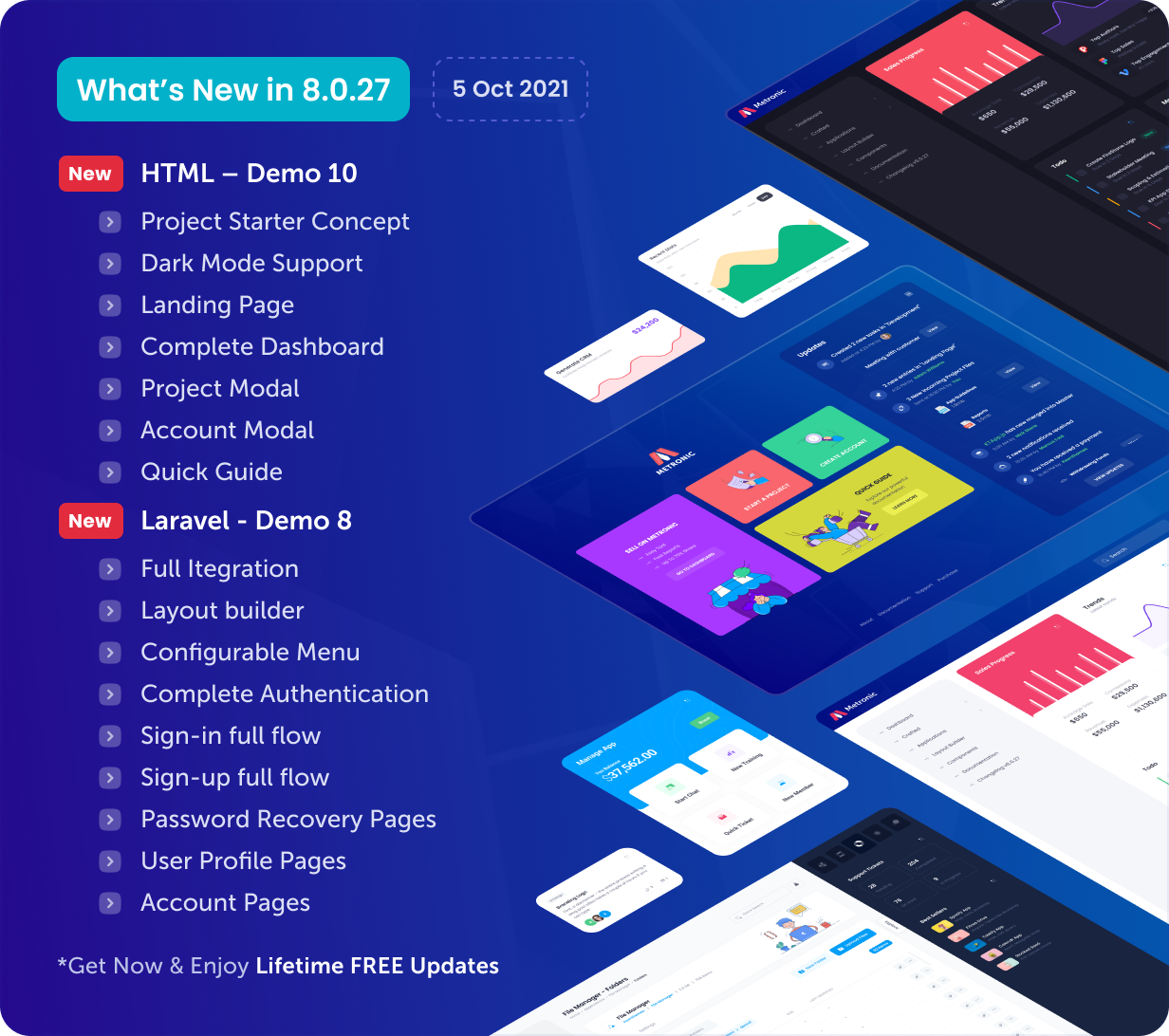 Metronic - Bootstrap 4/5 HTML, VueJS, React, Angular & Laravel Admin Dashboard Theme - 13