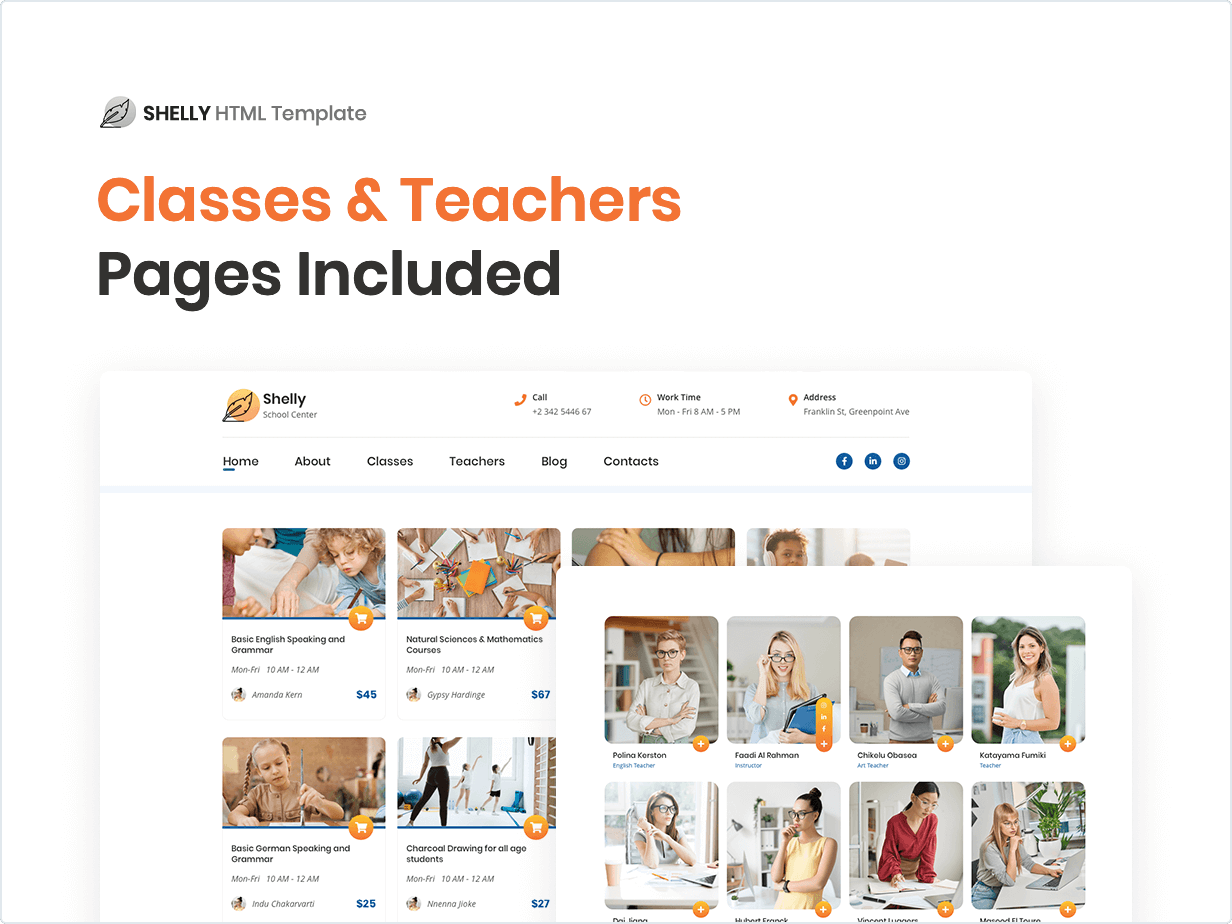 Classes & Teachers Pages Included
