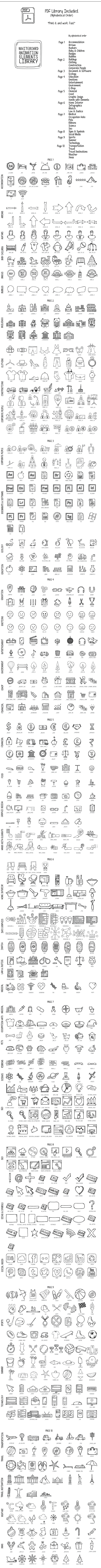 Whiteboard Animated Elements Library - 10