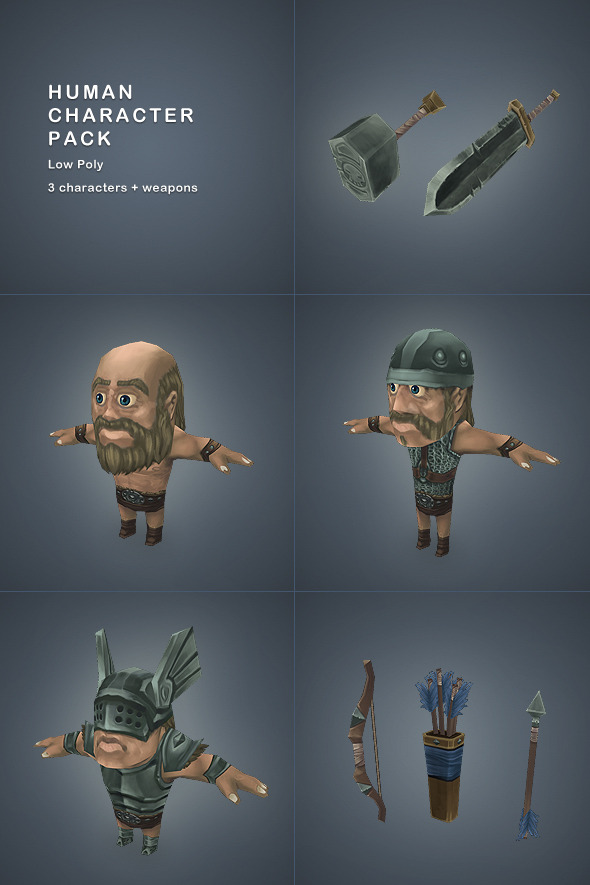 Low Poly Human Character Pack