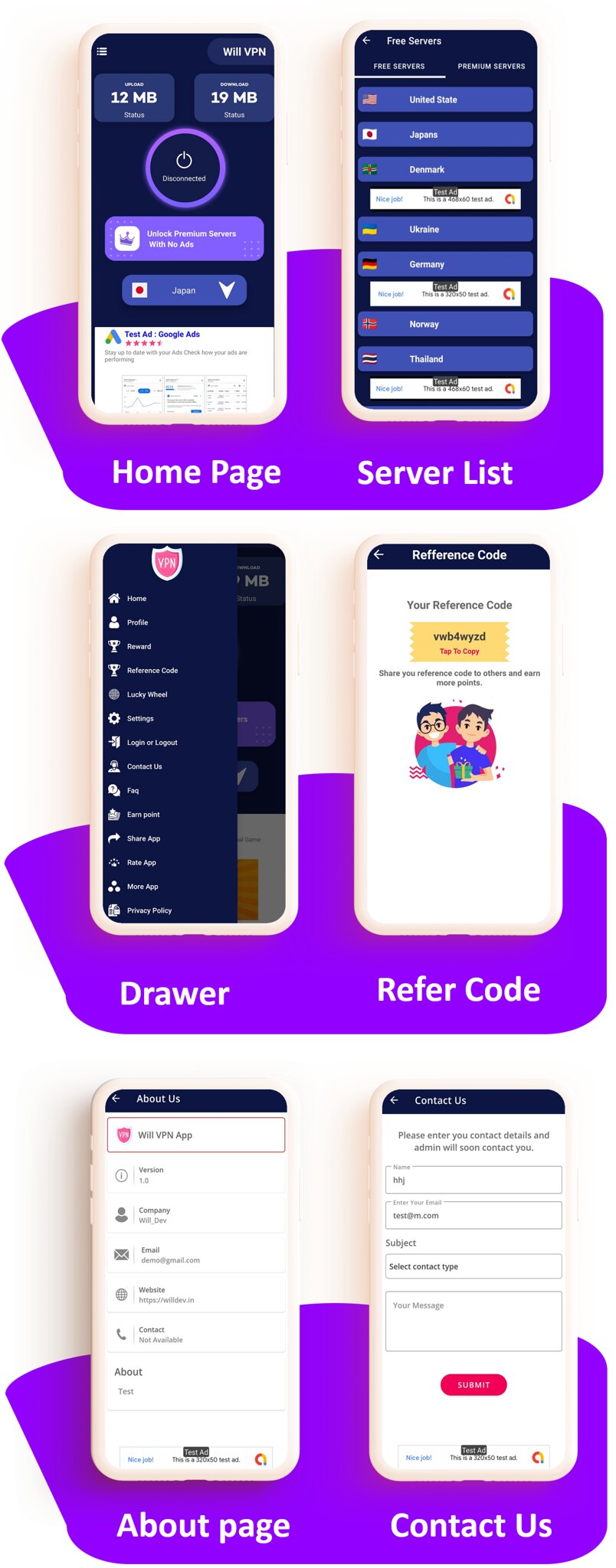 WILL VPN App - VPN App With Admin Panel | Secure VPN & Fast VPN | Refer & Earn | Reward Lucky Wheel - 5