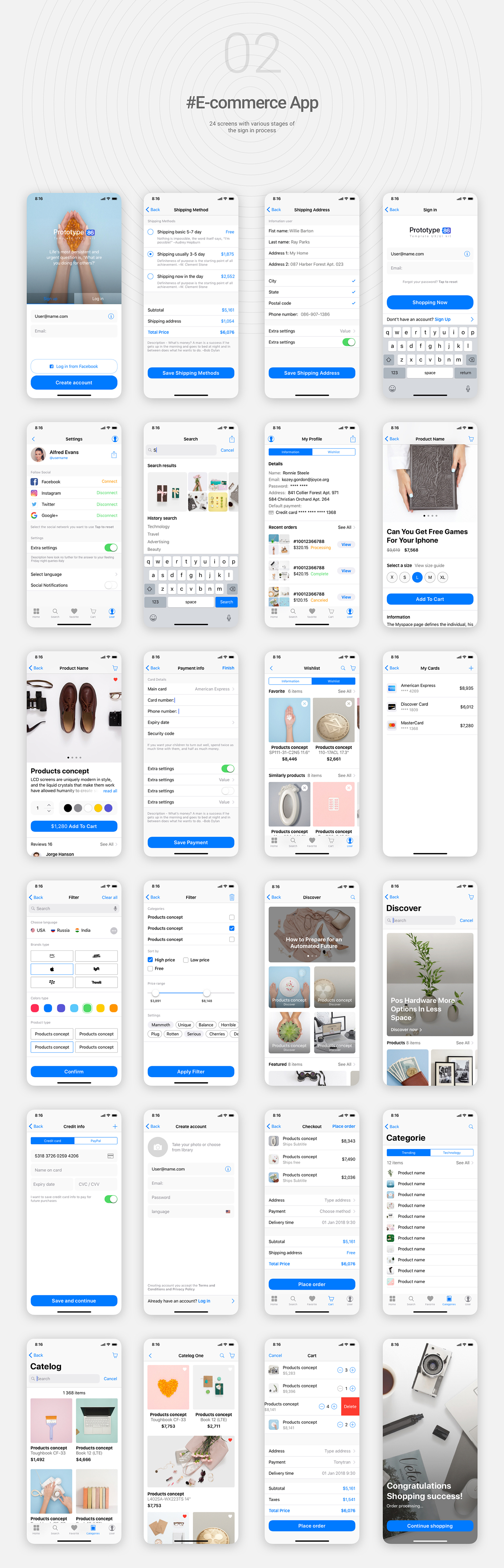 Prototype 86 Template UX/UI Kit - 7