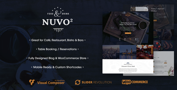 NUVO2 - Cafe & Restaurant WordPress Theme