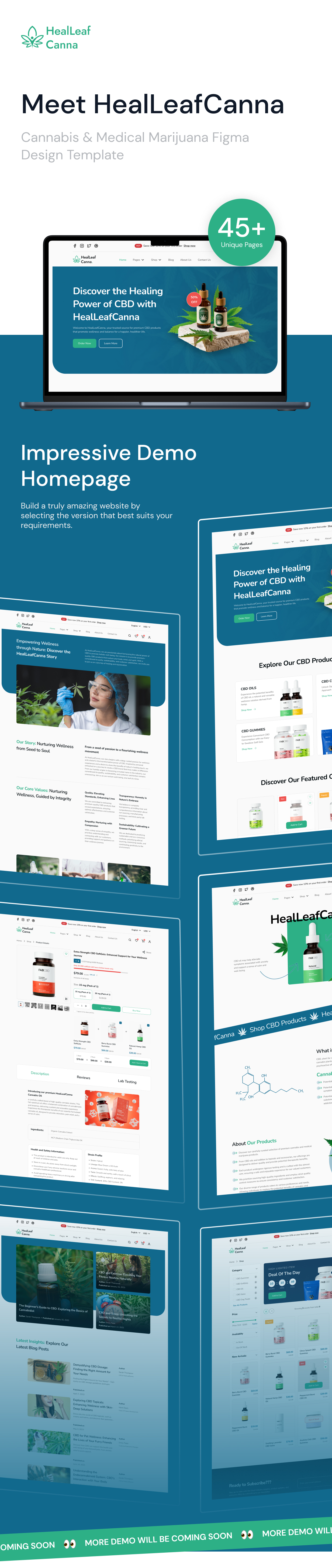 HealLeafCanna - Cannabis & Medical Marijuana Figma Design Template - 1