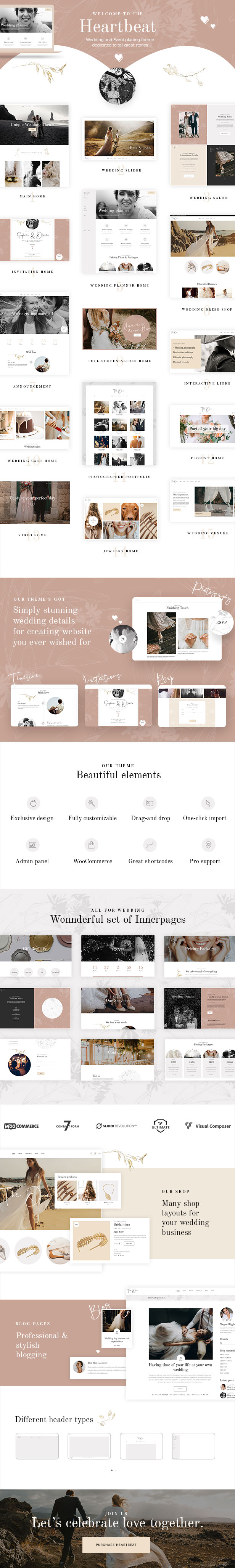 Heartbeat - Wedding and Event Planner WordPress Theme - 1