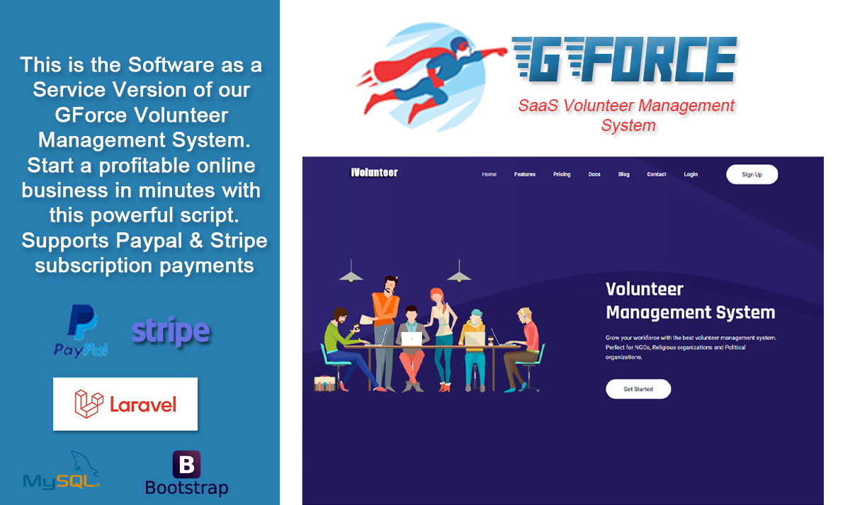 SaaS Volunter Management System - GForce - 1