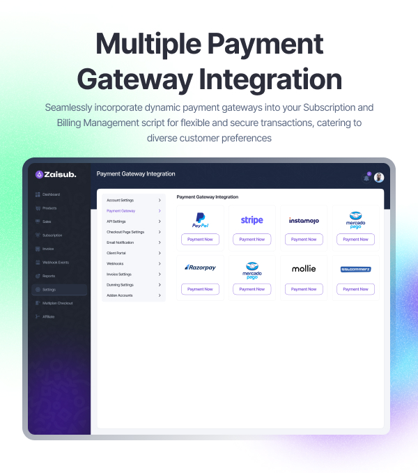 Zaisub - Subscription & Billing Management Laravel Script. - 4