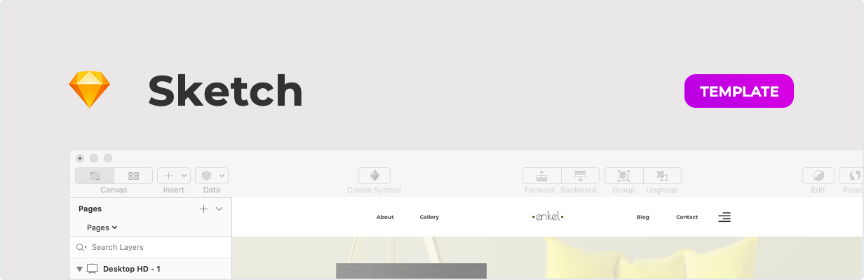 Enkel – Furniture Company Template for Sketch