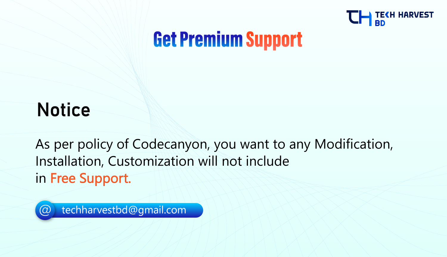 Get Premium Support - THBD