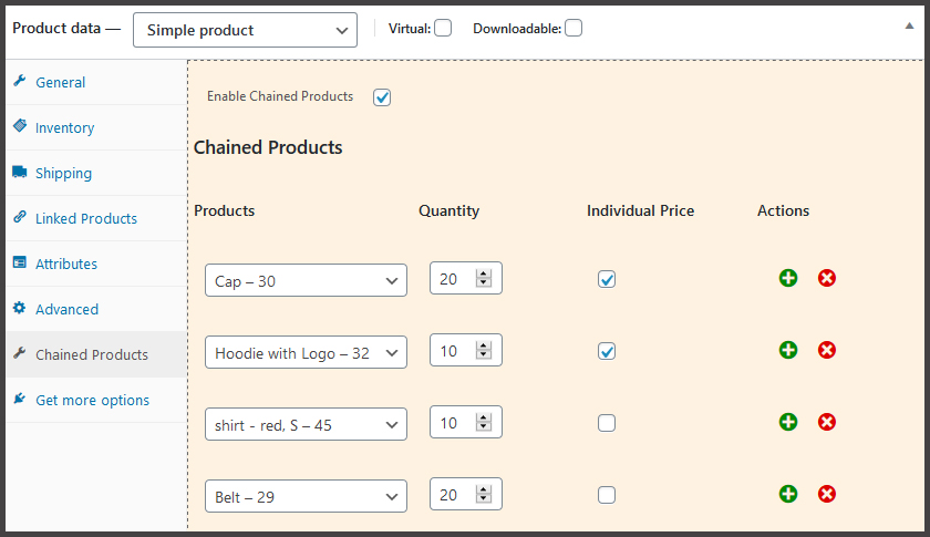 WooCommerce Chained Products - 1