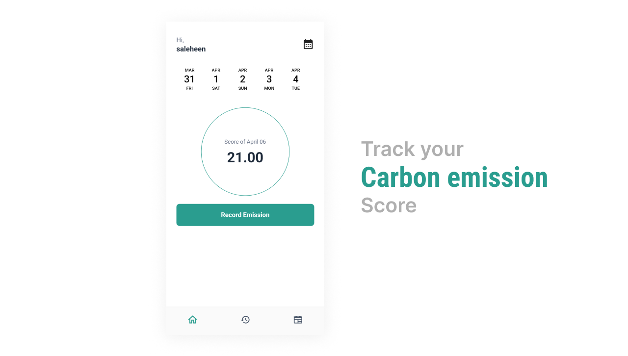 Carbon footprint tracker flutter app - android ios - 3