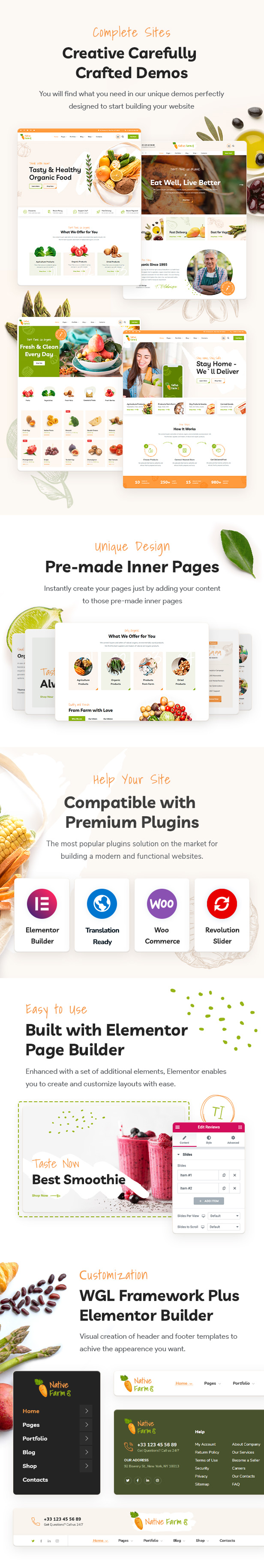NativeFarm - Organic & Healthy Food WordPress Theme - 1