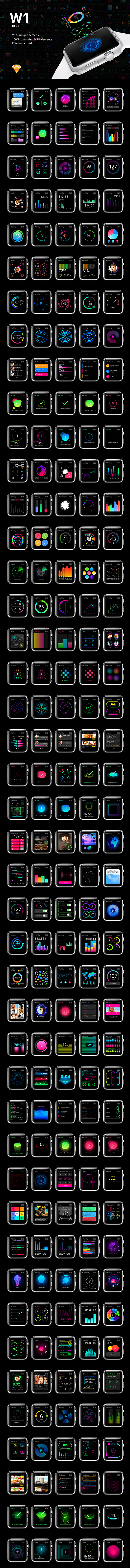 W1 UI Kit for watch Apps - 2