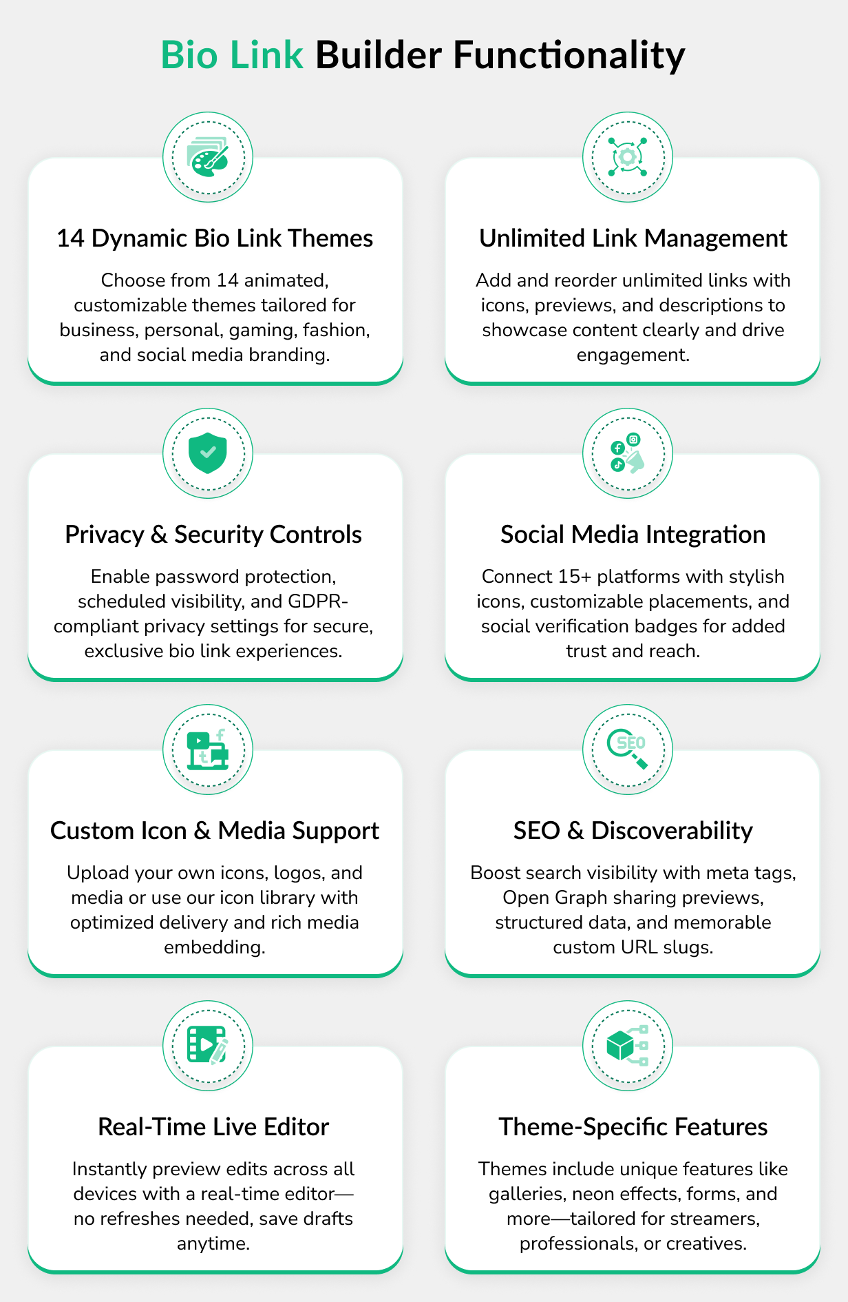 vCard SaaS - Digital Business Card Builder - Bio Links Builder - 47