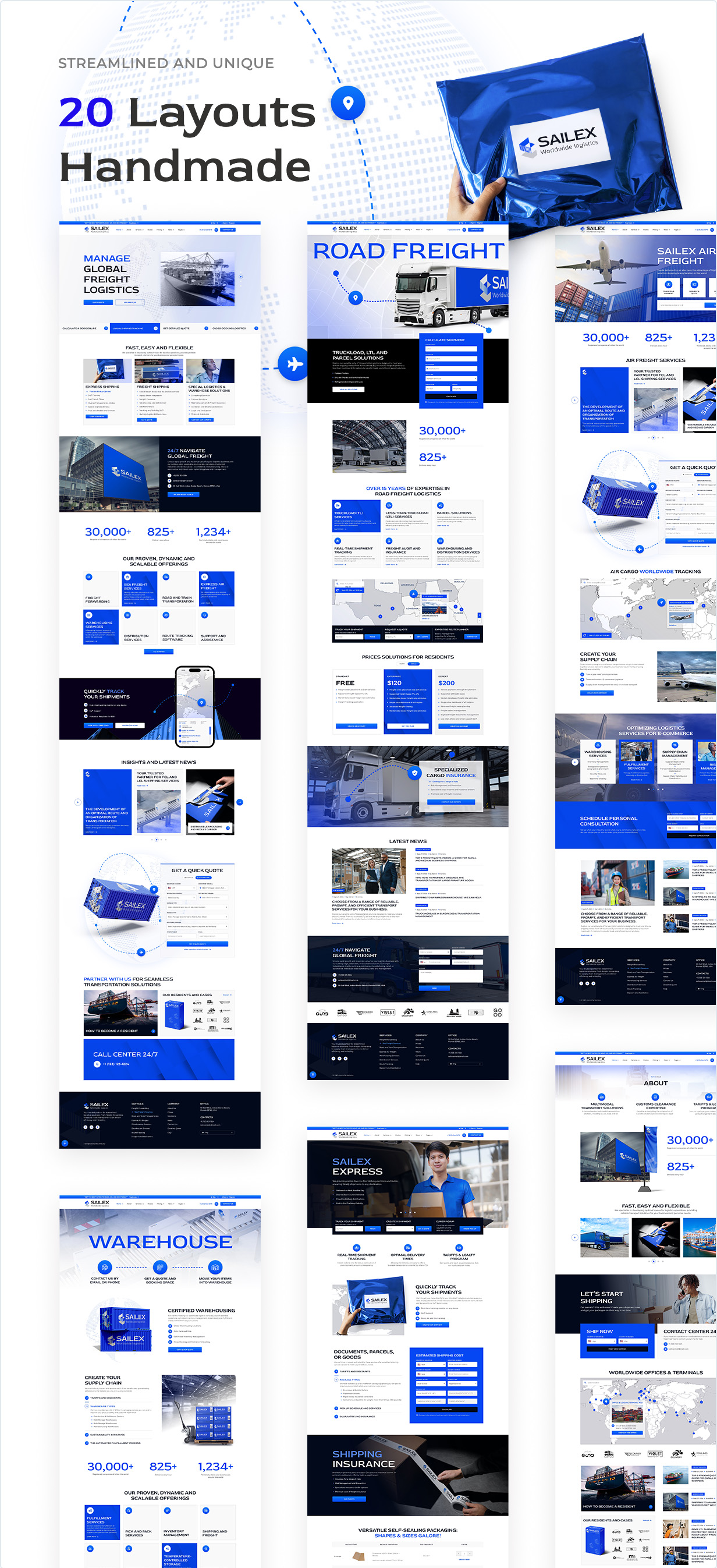 21 layouts handmade