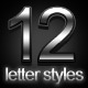 12 Clean Letter Styles Set - GraphicRiver Item for Sale