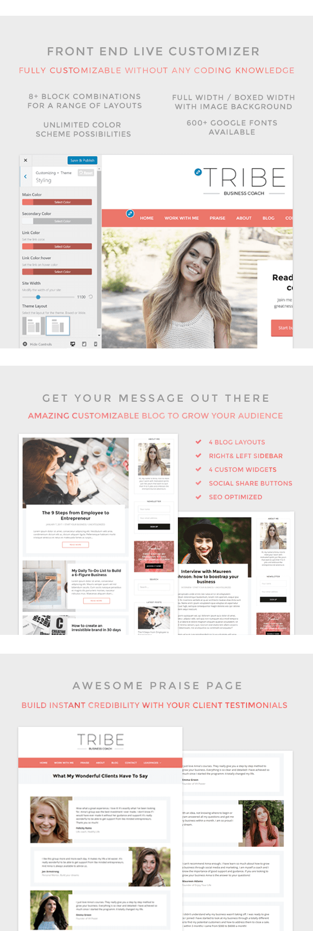 Tribe - Feminine Coach WordPress Theme - 5