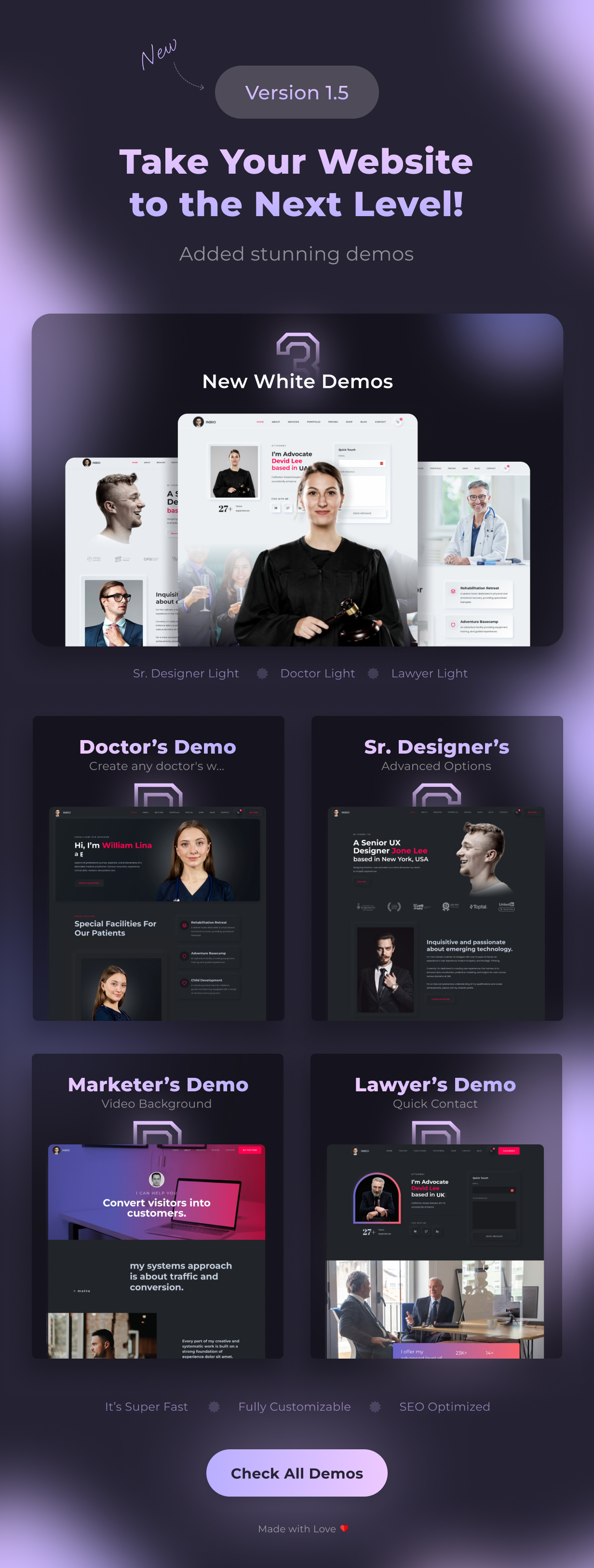 InBio - Personal Portfolio / Resume Theme - 4