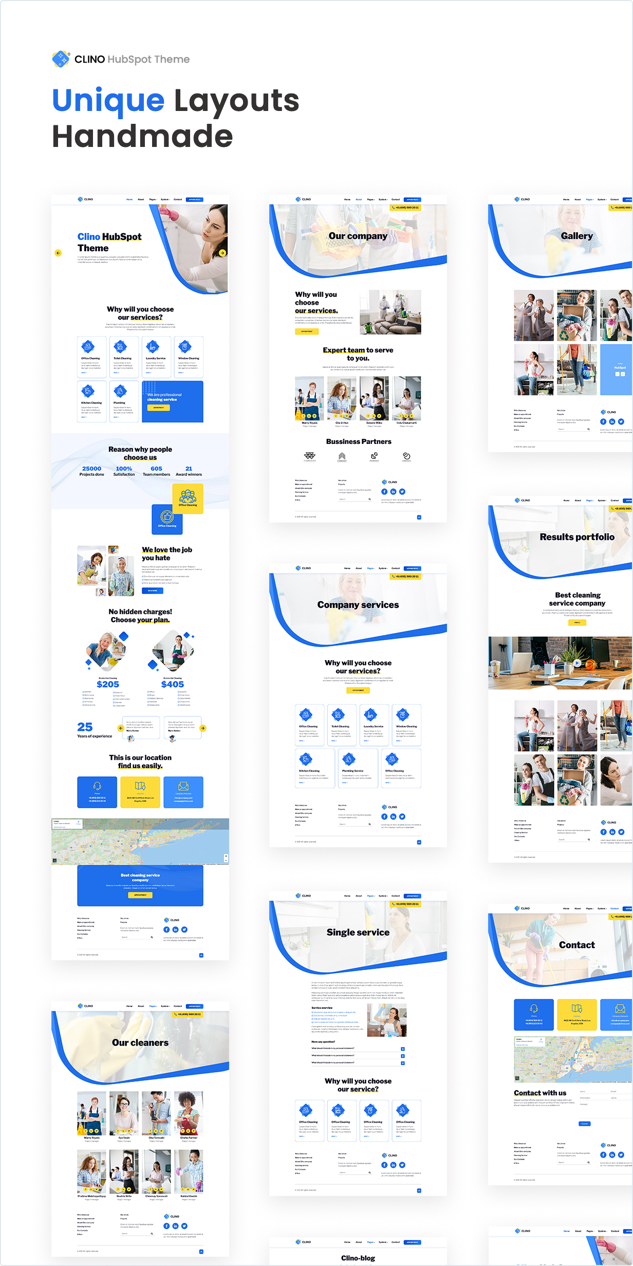 Clino - Cleaning Company HubSpot Theme