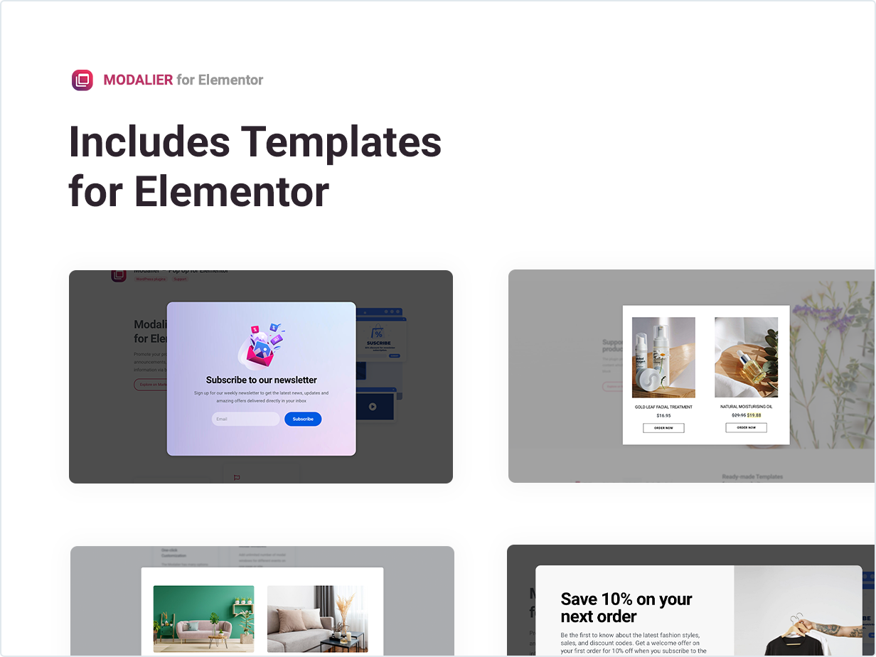 Includes Templates for Elementor