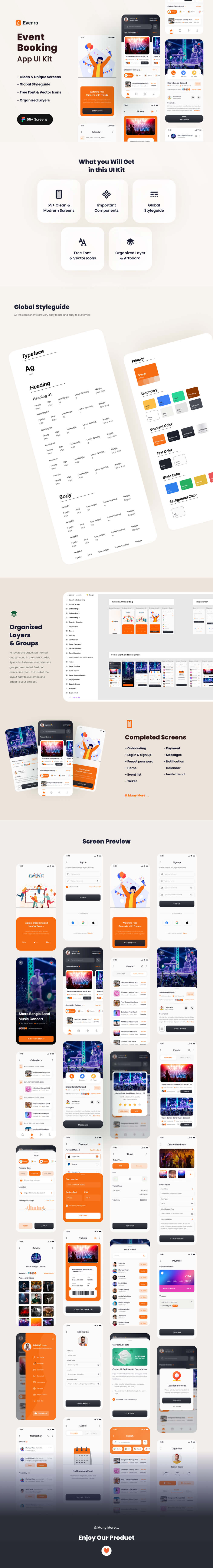 Evenro - Event Booking App Figma Template - 2