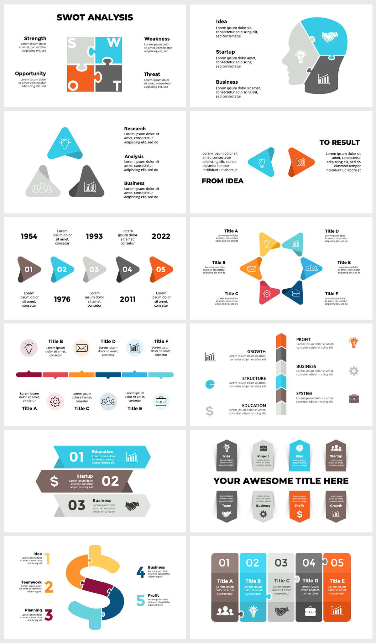 Wowly - 3500 Infographics & Presentation Templates! Updated! PowerPoint Canva Figma Sketch Ai Psd. - 135