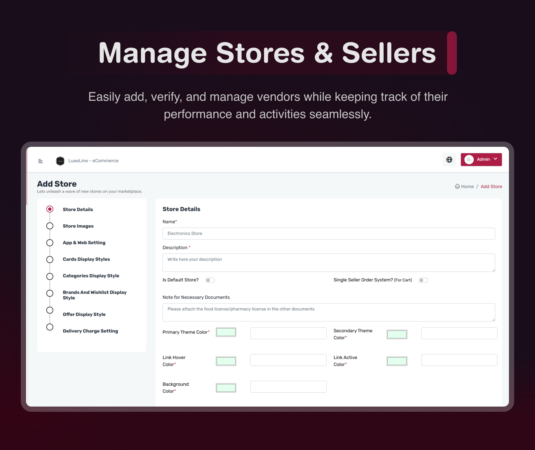 Manage Stores - eShop Plus - Multi Vendor, Multi Store, Multi Currency | eCommerce CMS Website in Laravel & Livewire