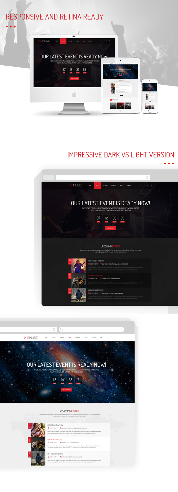 WeMusic - Music Band Event WordPress Theme