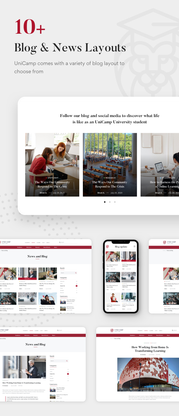 Unicamp - University and College WordPress Theme - 11