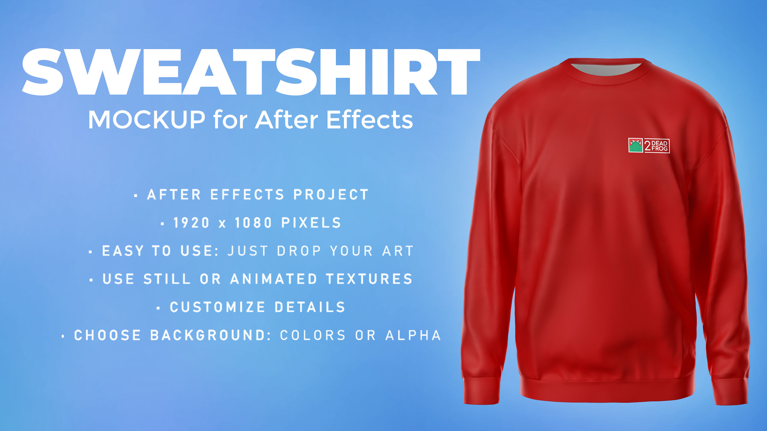 Sweatshirt Mockup Template - Animated Mockup PRO - 1