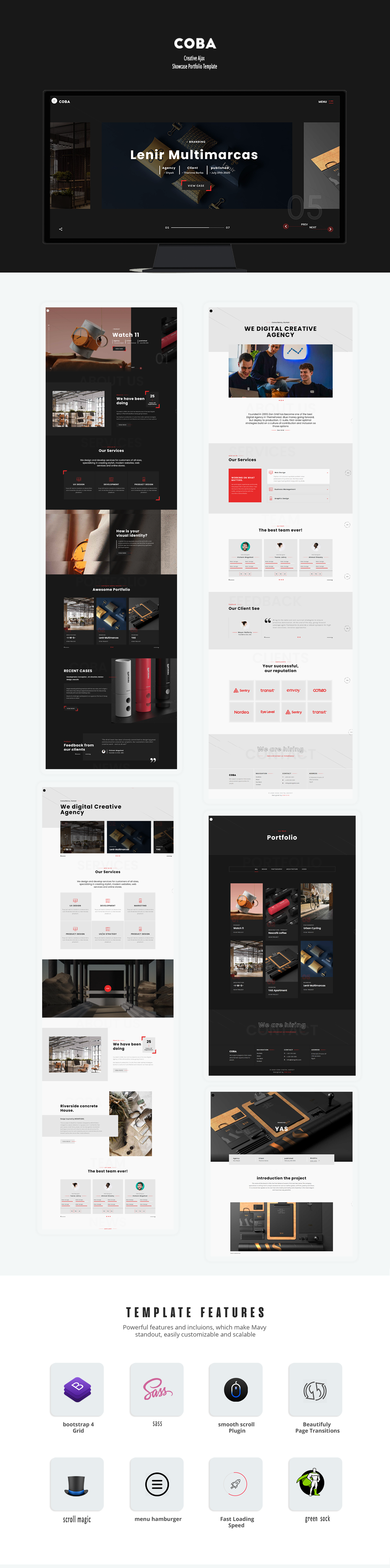 Coba - Creative Ajax Showcase Portfolio Template - 1