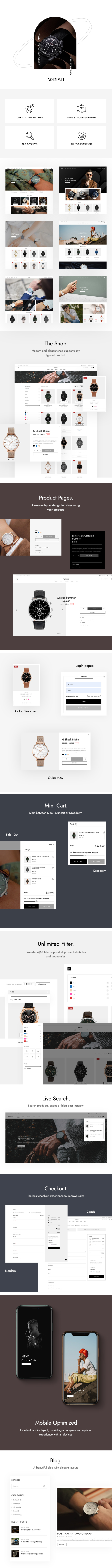 Watch Store WooCommerce WordPress Theme Wrish Preview
