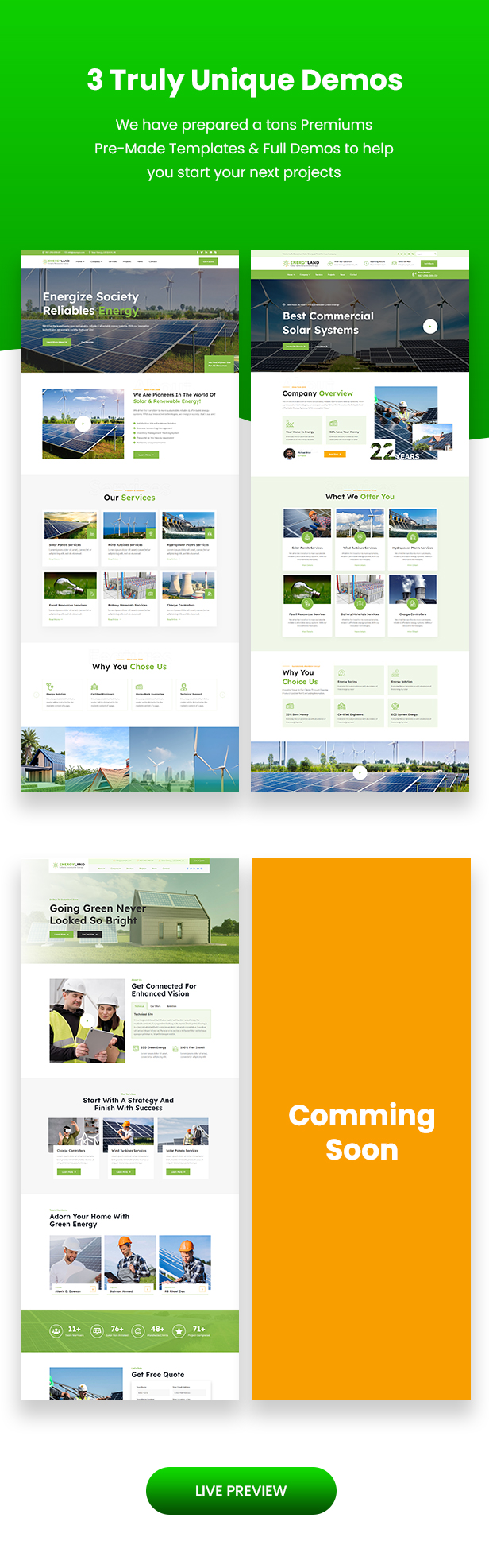 Energyland - Solar & Renewable Energy WordPress Theme - 1