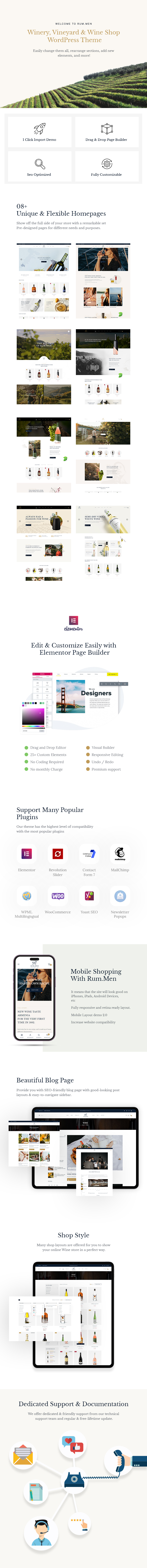 Rummen – Wine Shop WordPress Theme - 1