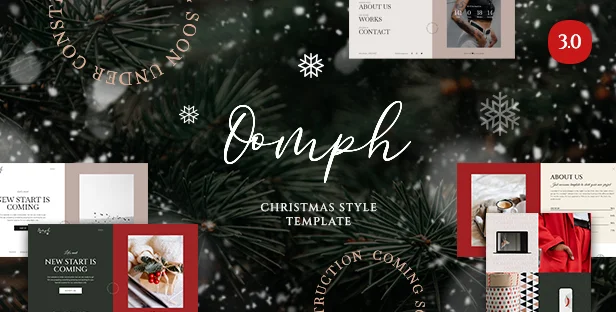 Oomph - Christmas Style Coming Soon & Landing Page Template