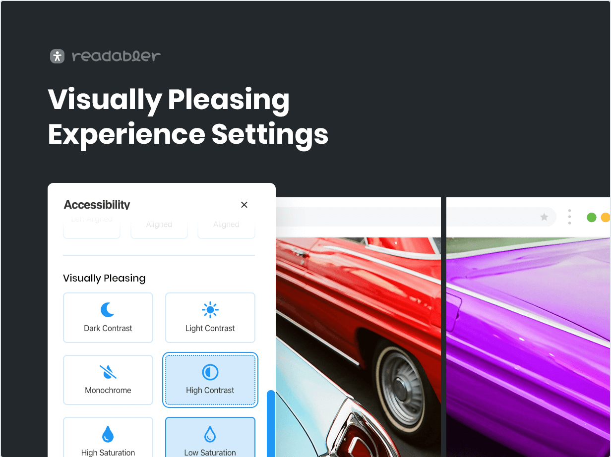 Visually Pleasing Experience Settings