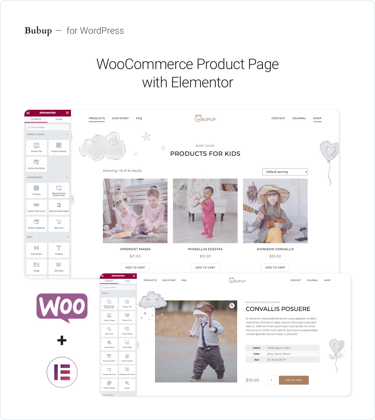 Bubup Elementor Template Kit Presentation